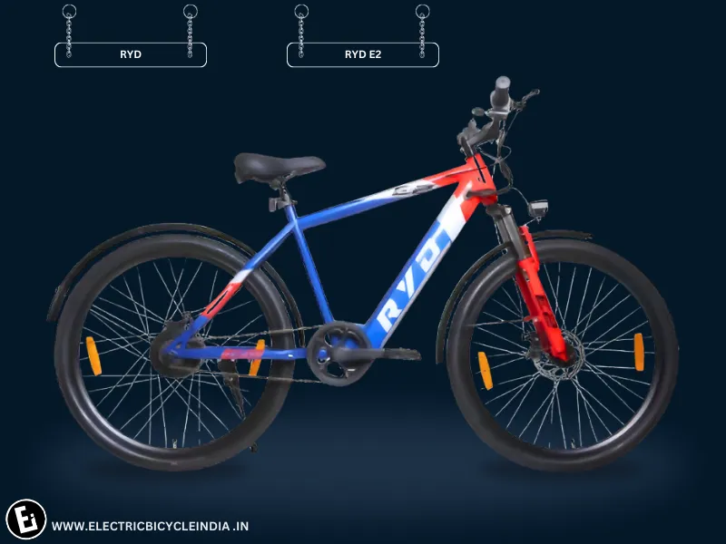 Best Electric Bicycles In India - Ryd E2 Series Red-blue By Ryd E-bike - Electric Bicycle India