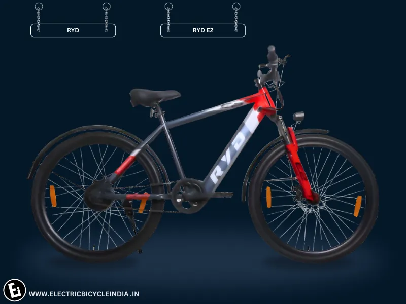 Best Electric Bicycles In India - Ryd E2 Red-grey By Ryd E-bike - Electric Bicycle India