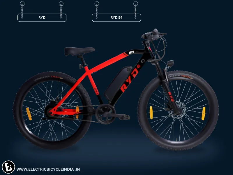 Best Electric Bicycles In India - Ryd E4 Red-black By Ryd E-bike - Electric Bicycle India