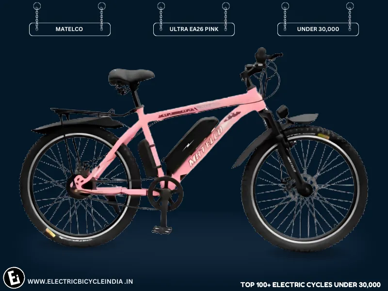 Best Electric Bicycles Under 30000 In India Ultra Ea26 Pink By Matelco - Electric Bicycle India