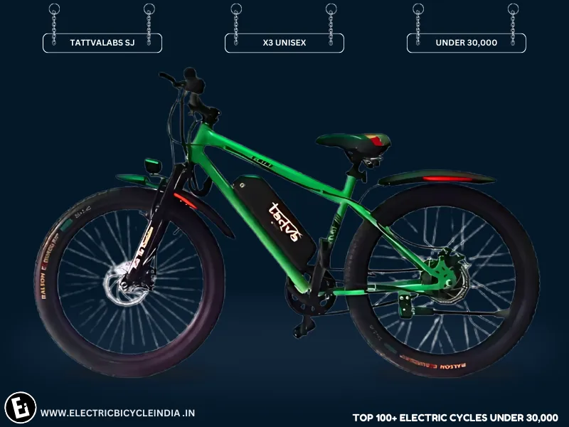 Best Electric Bicycles Under 30000 In India X3 Unisex By Tattvalabs Sj - Electric Bicycle India