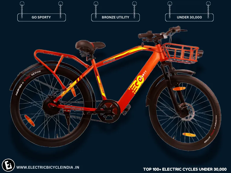 Best Electric Bicycles Under 30000 In India Bronze Utility By Go Sporty - Electric Bicycle India