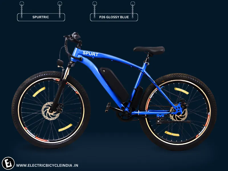 
Best-Electric-Bicycles-Under-35000-In-India-P26-GLOSSY-BLUE-by-SPURTRIC-Electric-Bicycle-India