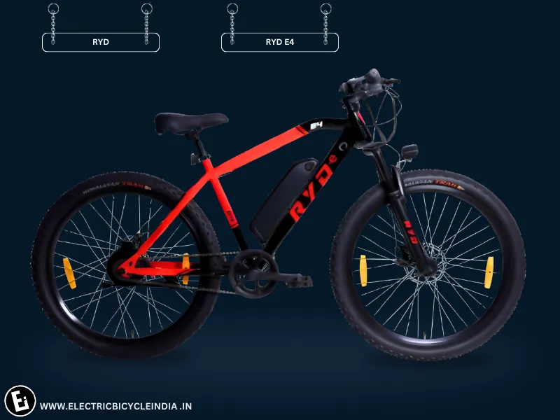 Best Electric Bicycles Under 35000 In India - Ryd E4 Red By Ryd E-cycles - Electric Bicycle India