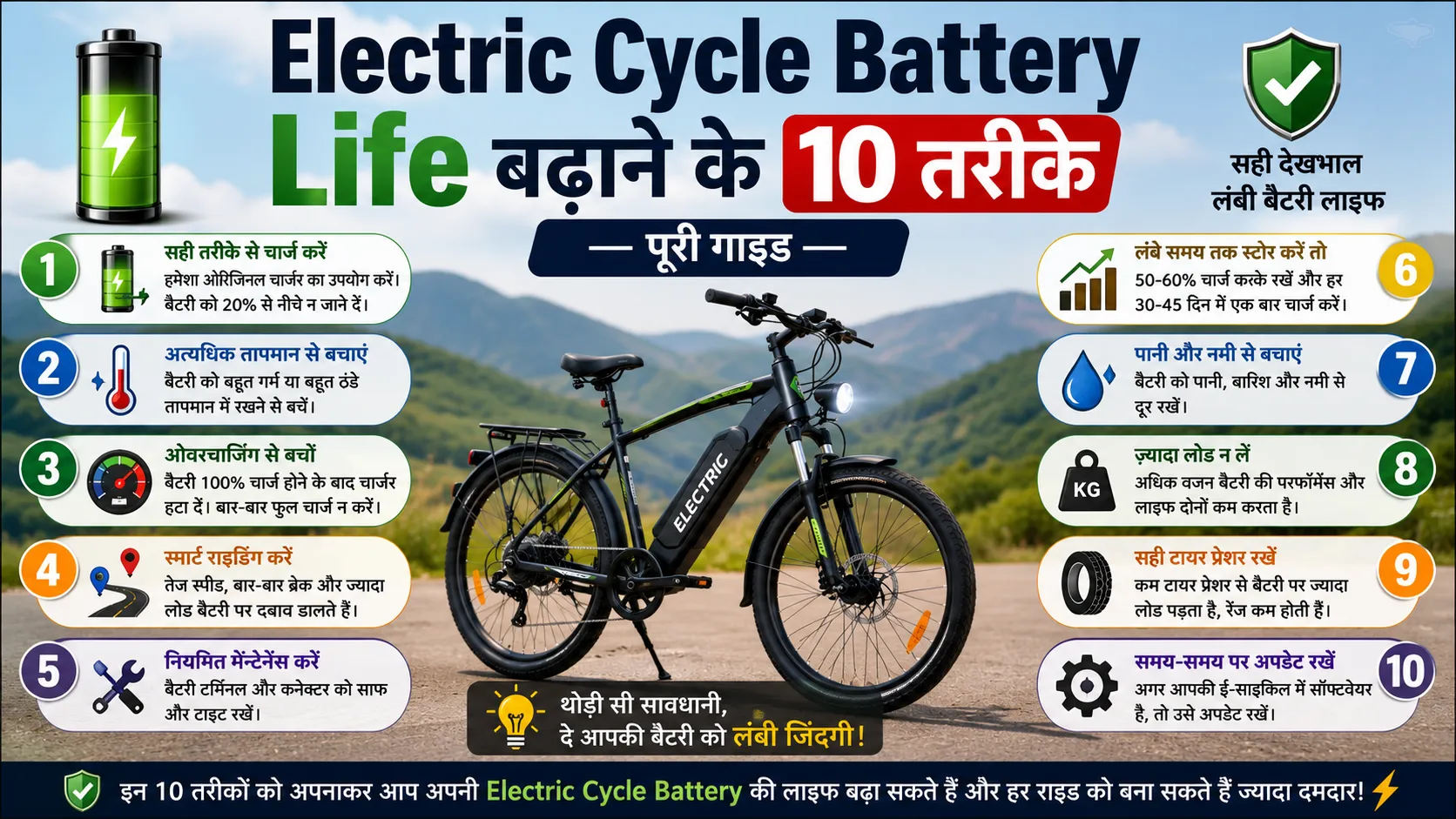 10 Ways to Extend Electric Cycle Battery Life — A Complete Guide