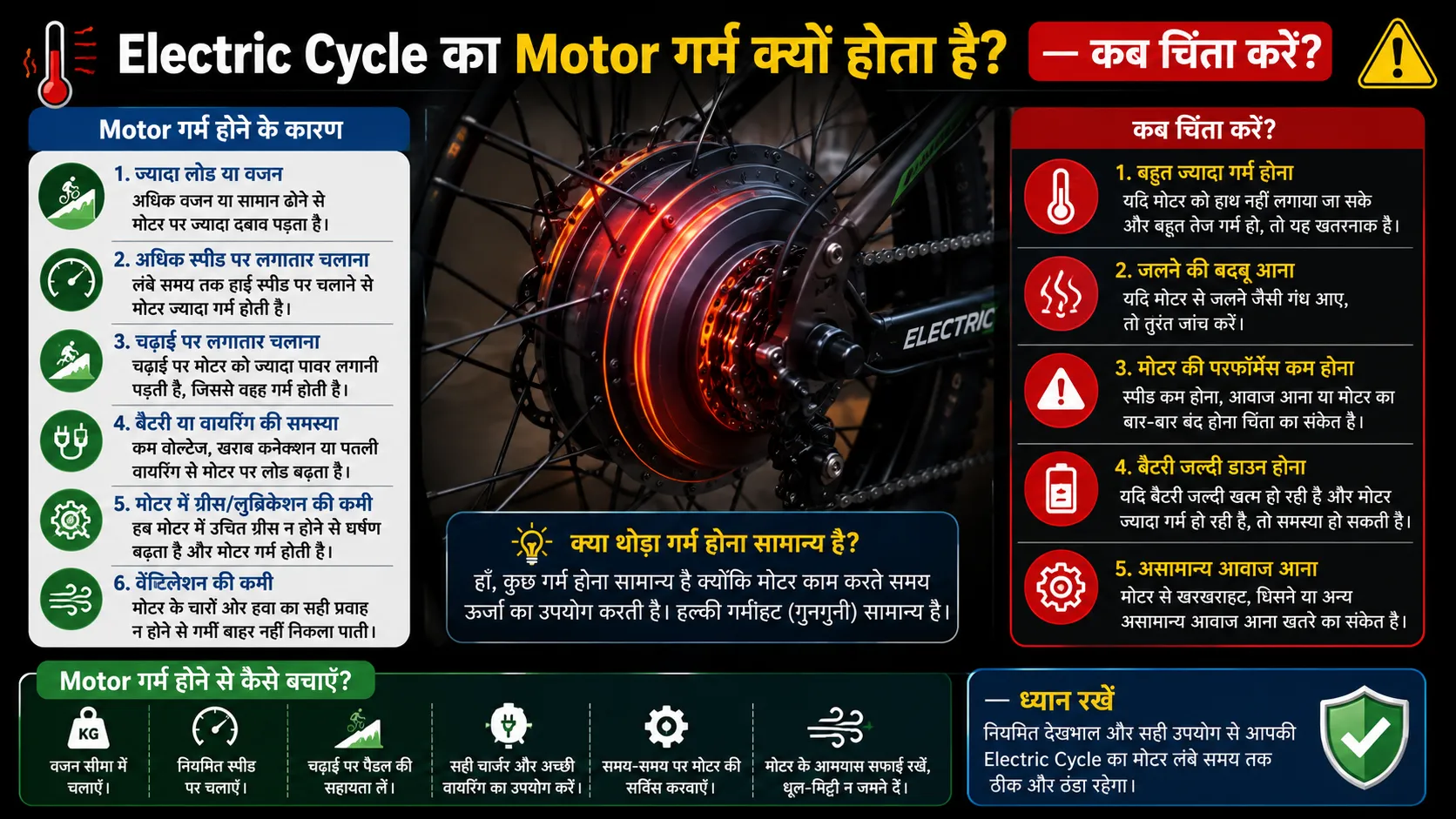 Why Does an Electric Cycle Motor Get Hot — When to Worry